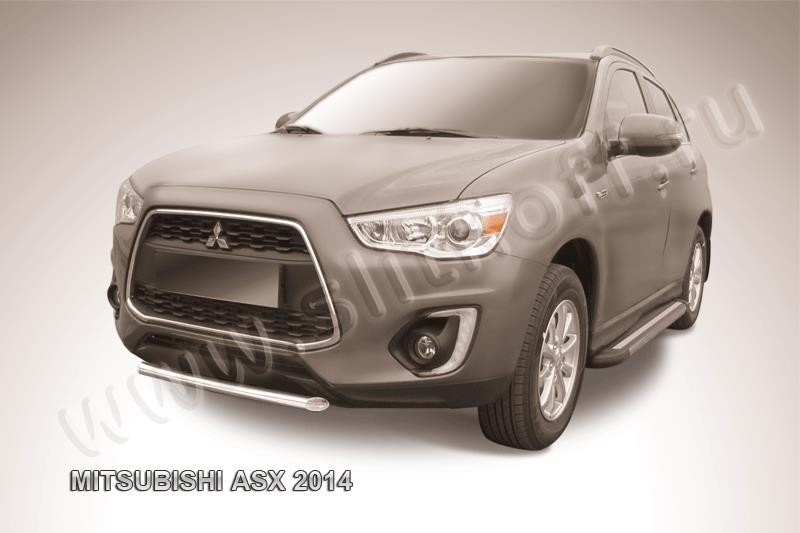Slitkoff MAS14-007 защита переднего бампера d57 короткая Mitsubishi ASX (2014)