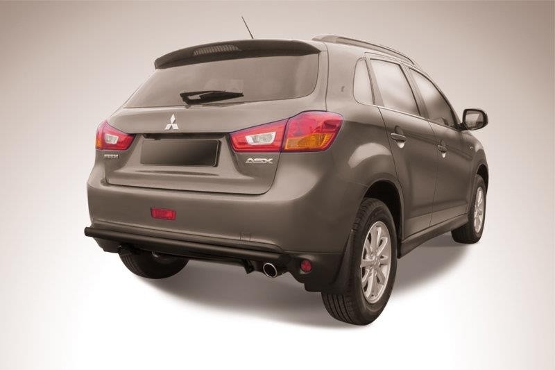 Slitkoff MAS14-015B защита заднего бампера d57 черная Mitsubishi ASX (2014)