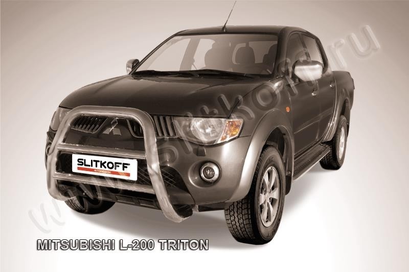 Slitkoff ML002 кенгурятник d76 высокий Mitsubishi L-200 Triton