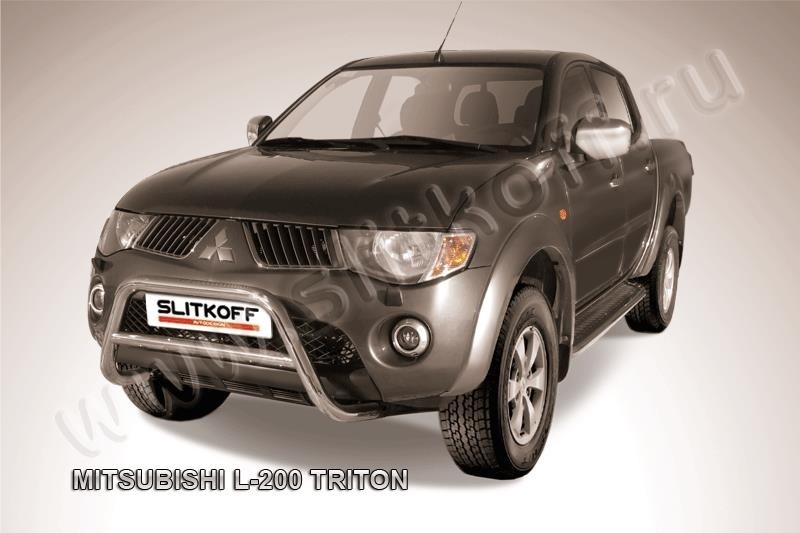 Slitkoff ML008 кенгурятник d57 низкий Mitsubishi L-200 Triton