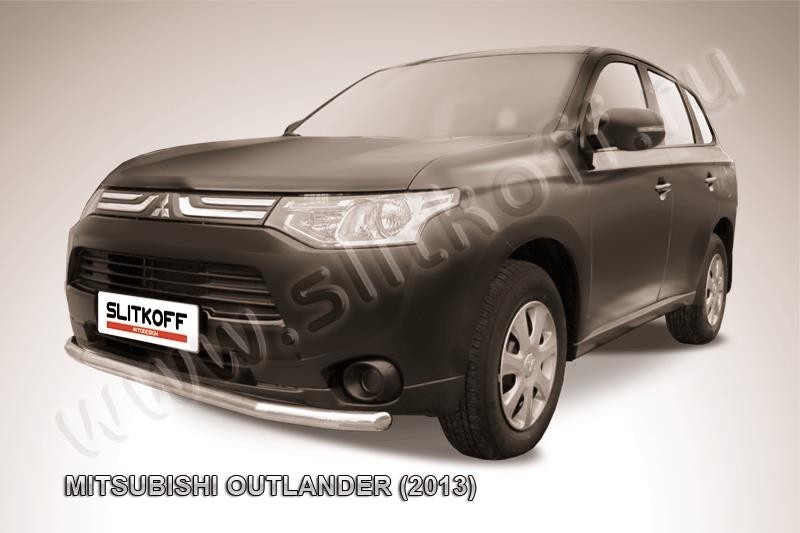 Slitkoff MOUT13-003 защита переднего бампера d57 Mitsubishi Outlander (2013)