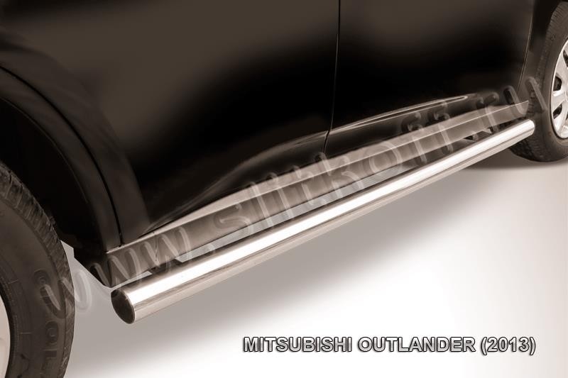 Slitkoff MOUT13-007 защита порогов d57 труба Mitsubishi Outlander (2013)