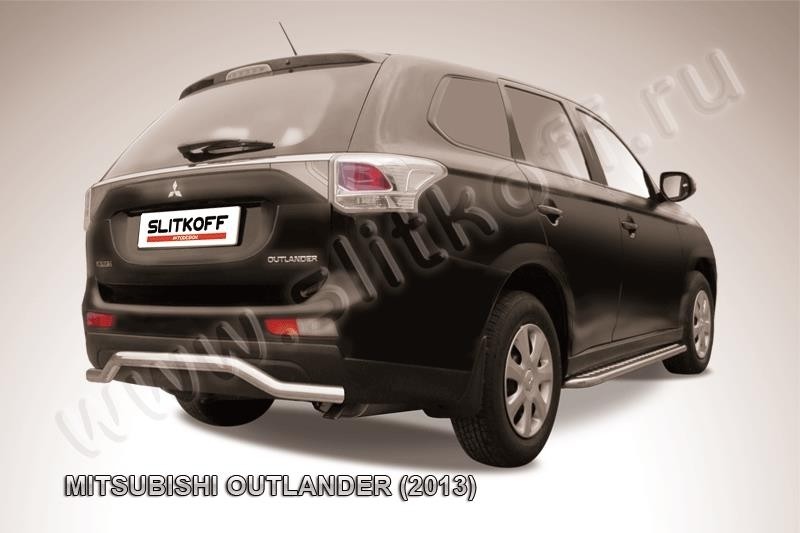 Slitkoff MOUT13-010 защита заднего бампера d57 "волна" Mitsubishi Outlander (2013)