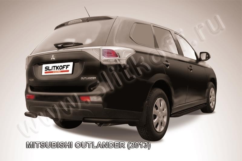Slitkoff MOUT13-012B защита заднего бампера уголки d57 черные Mitsubishi Outlander (2013)