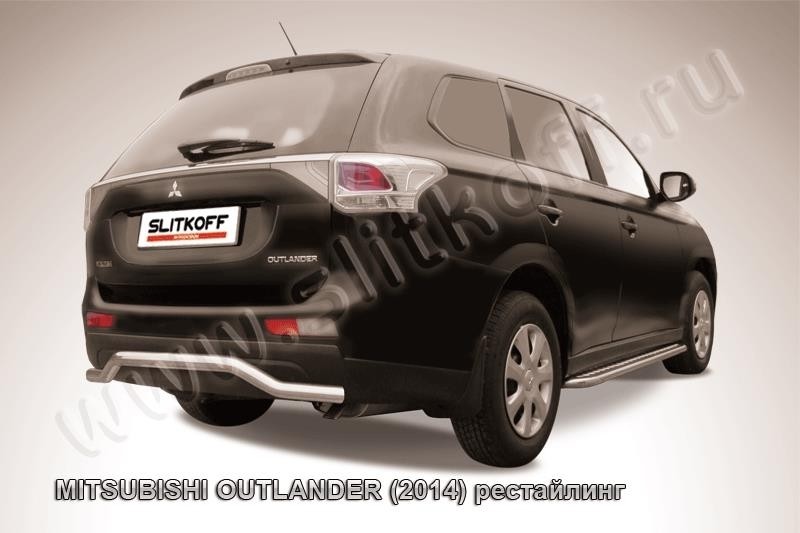 Slitkoff MOUT14-010 защита заднего бампера d57 "волна" Mitsubishi Outlander (2014)