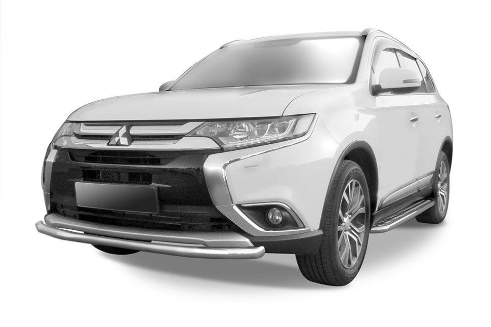 Slitkoff MOUT15-003 защита переднего бампера d57 Mitsubishi Outlander (2015) рестайлинг
