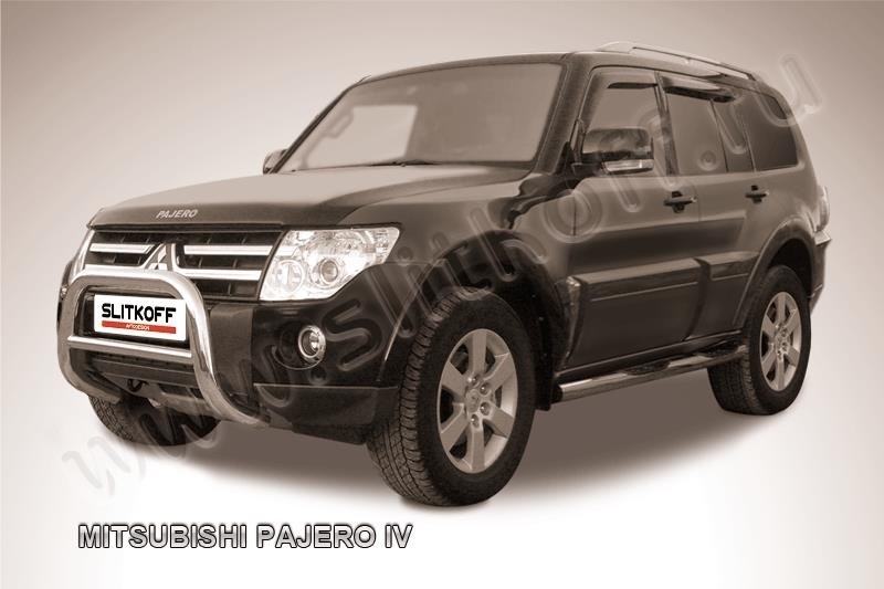 Slitkoff MPJ004 кенгурятник d76 низкий Mitsubishi Pajero IV
