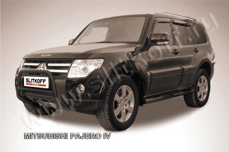 Slitkoff MPJ008B кенгурятник d57 низкий черный Mitsubishi Pajero IV