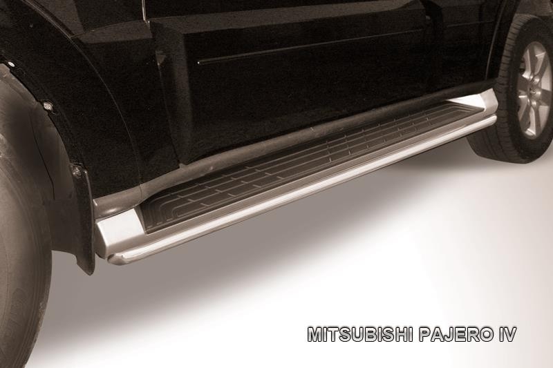 Slitkoff MPJ014 защита штатного порога d42 Mitsubishi Pajero IV