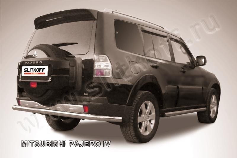 Slitkoff MPJ016 защита заднего бампера d76 Mitsubishi Pajero IV
