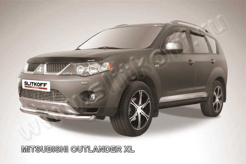 Slitkoff MXL005 защита переднего бампера d76 Mitsubishi Outlander XL (до 2010)