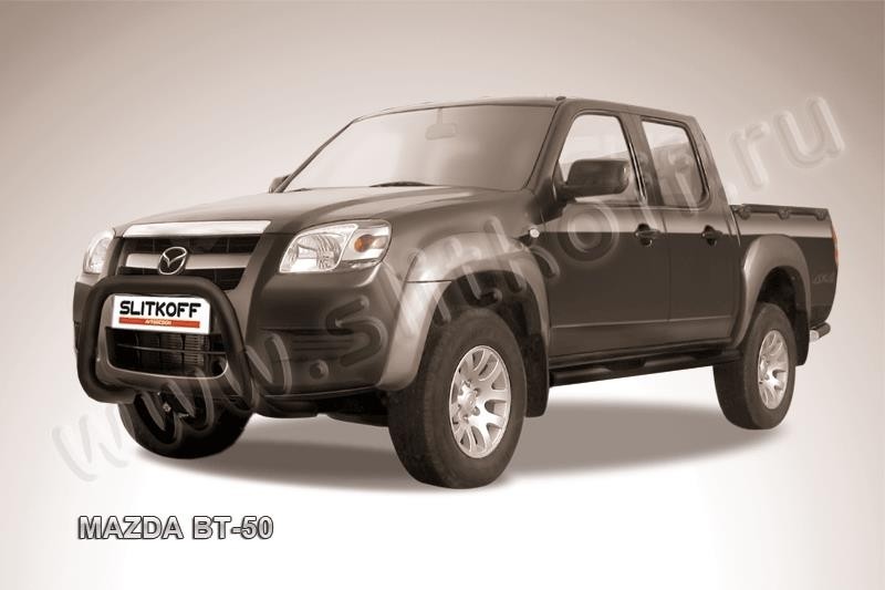 Slitkoff MZB003B кенгурятник d76 низкий "мини" черный Mazda BT-50