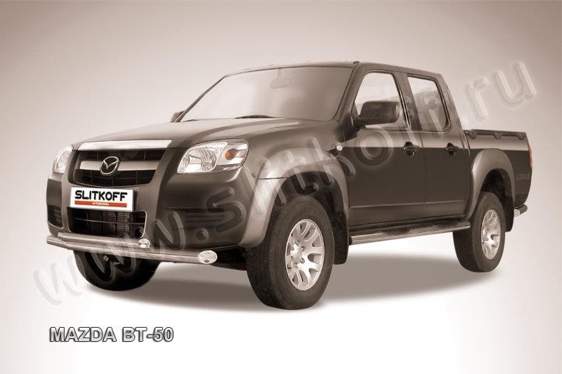 Slitkoff MZB007 защита переднего бампера d76+ d57 двойная Mazda BT-50