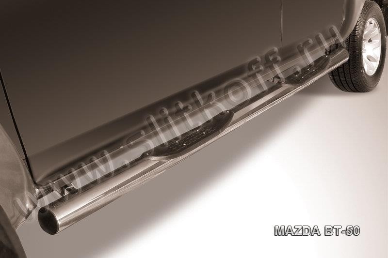 Slitkoff MZB011 защита порогов d76 с проступями Mazda BT-50