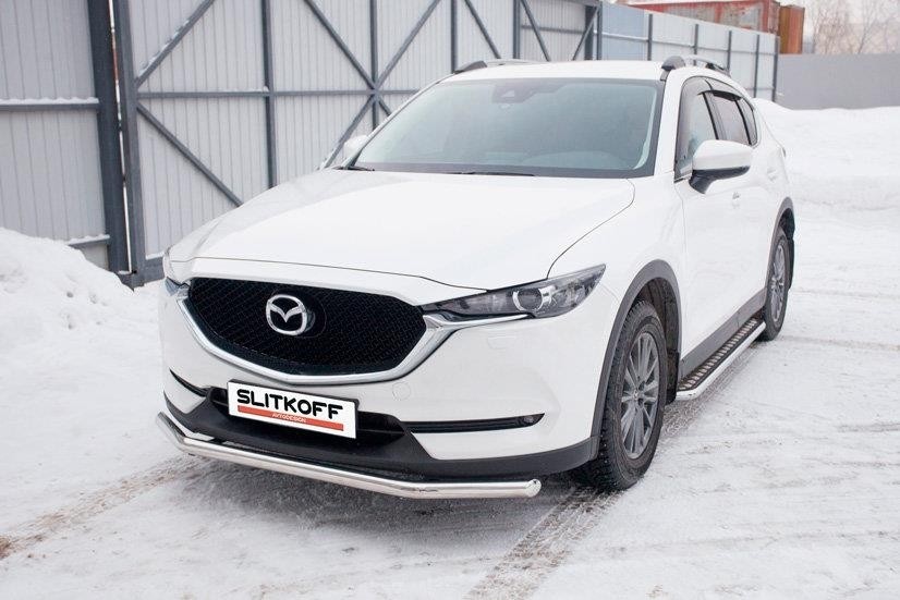 Slitkoff MZCX175-03 защита переднего бампера d57 Mazda CX-5 (2017)