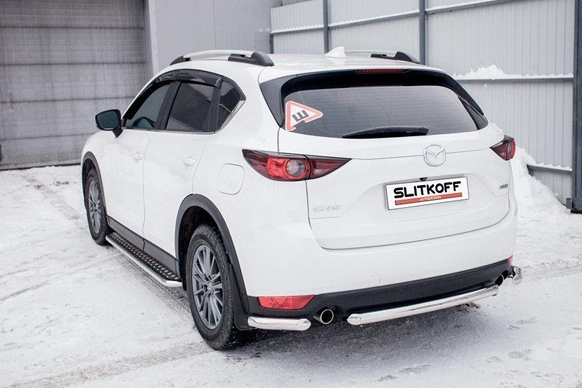 Slitkoff MZCX175-06 защита заднего бампера d57 Mazda CX-5 (2017)
