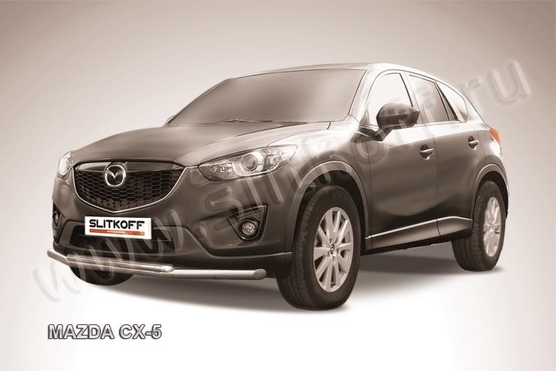 Slitkoff MZCX5-001 защита переднего бампера d57+ d42 Mazda CX-5 Mazda CX-5