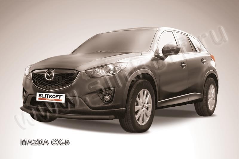 Slitkoff MZCX5-002B защита переднего бампера d57 черная Mazda CX-5