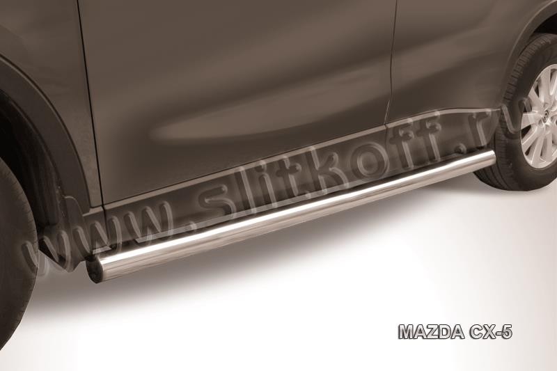 Slitkoff MZCX5-004 защита порогов d76 труба Mazda CX-5