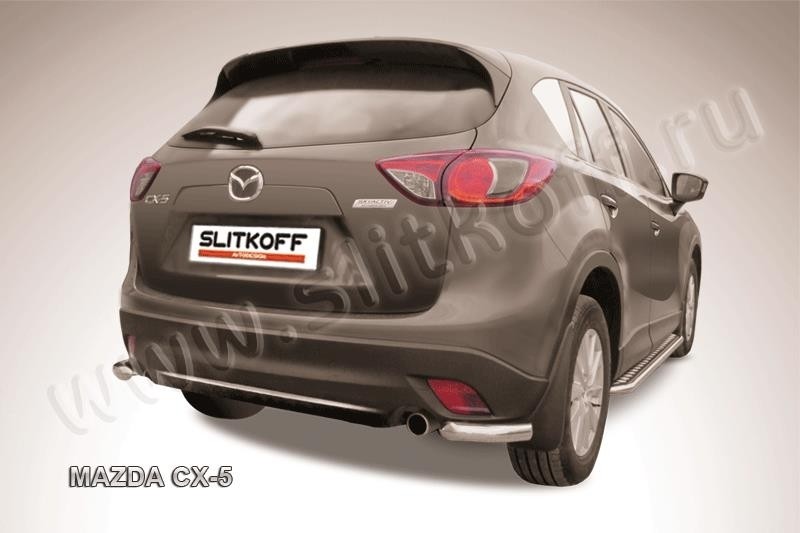 Slitkoff MZCX5-008 защита заднего бампера уголки d57 Mazda CX-5