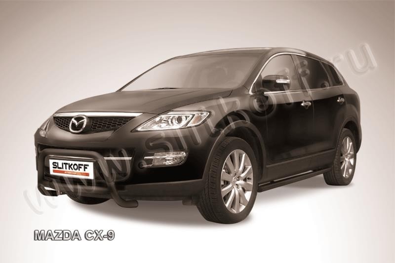 Slitkoff MZCX9001B кенгурятник d57 низкий черные Mazda CX-9