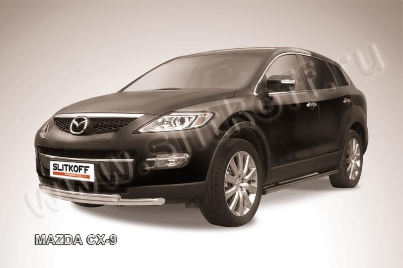Slitkoff MZCX9003 защита переднего бампера d57+ d57 двойная Mazda CX-9
