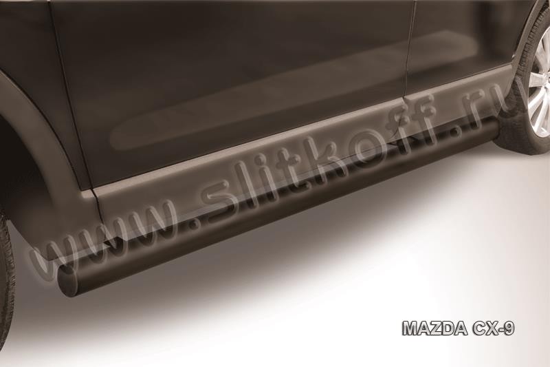 Slitkoff MZCX9006B защита порогов d76 труба черная Mazda CX-9