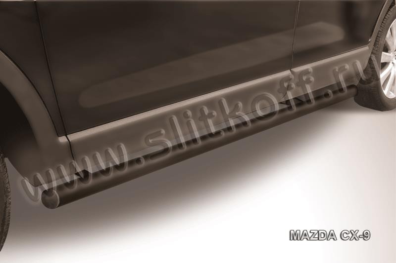 Slitkoff MZCX9007B защита порогов d57 труба черная Mazda CX-9