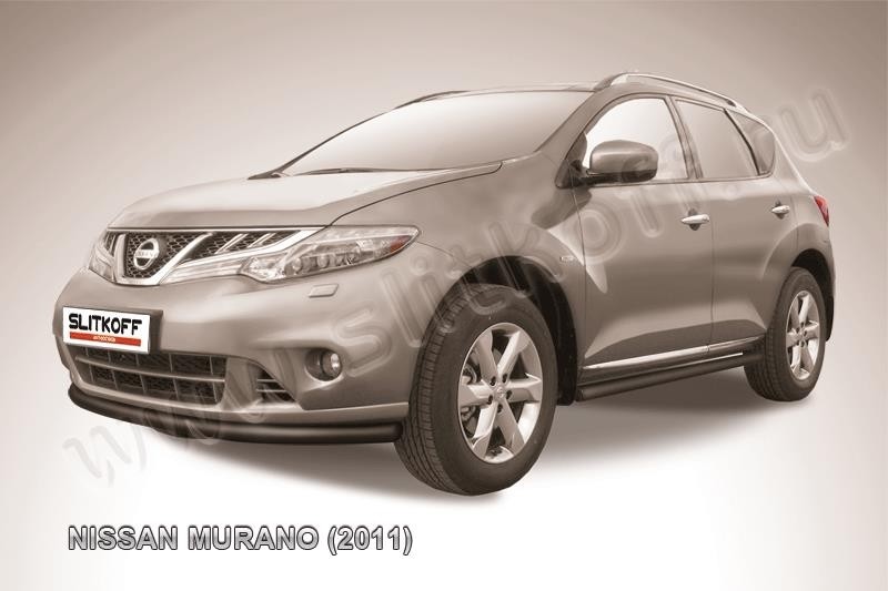 Slitkoff NIM11003B защита переднего бампера d57 черная Nissan Murano (2011)