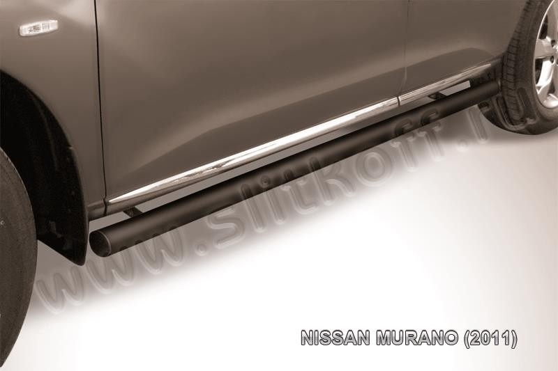 Slitkoff NIM11005B защита порогов d76 труба черная Nissan Murano (2011)