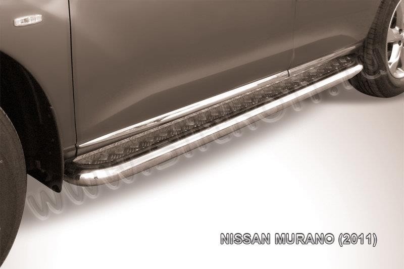 Slitkoff NIM11007 защита порогов d57 с листом Nissan Murano (2011)