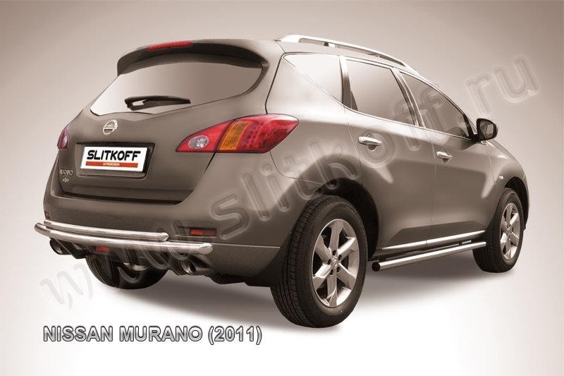 Slitkoff NIM11008 защита заднего бампера d57+ d42 двойная Nissan Murano (2011)