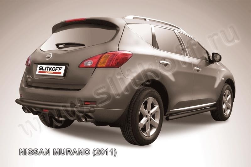 Slitkoff NIM11009B защита заднего бампера d57 черная Nissan Murano (2011)