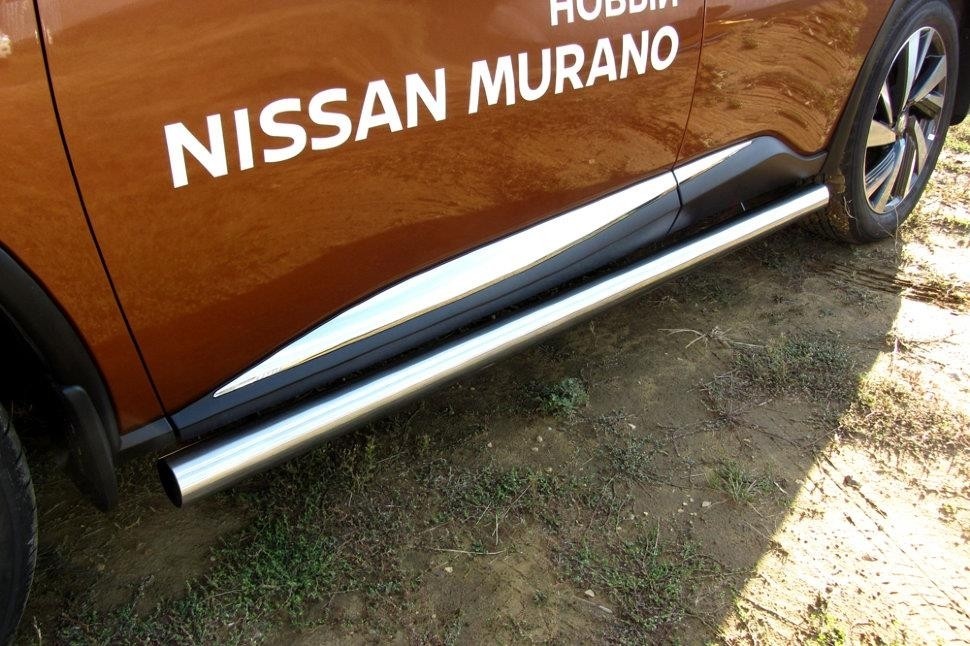 Slitkoff NIM16005 защита порогов d76 труба Nissan Murano (2016)