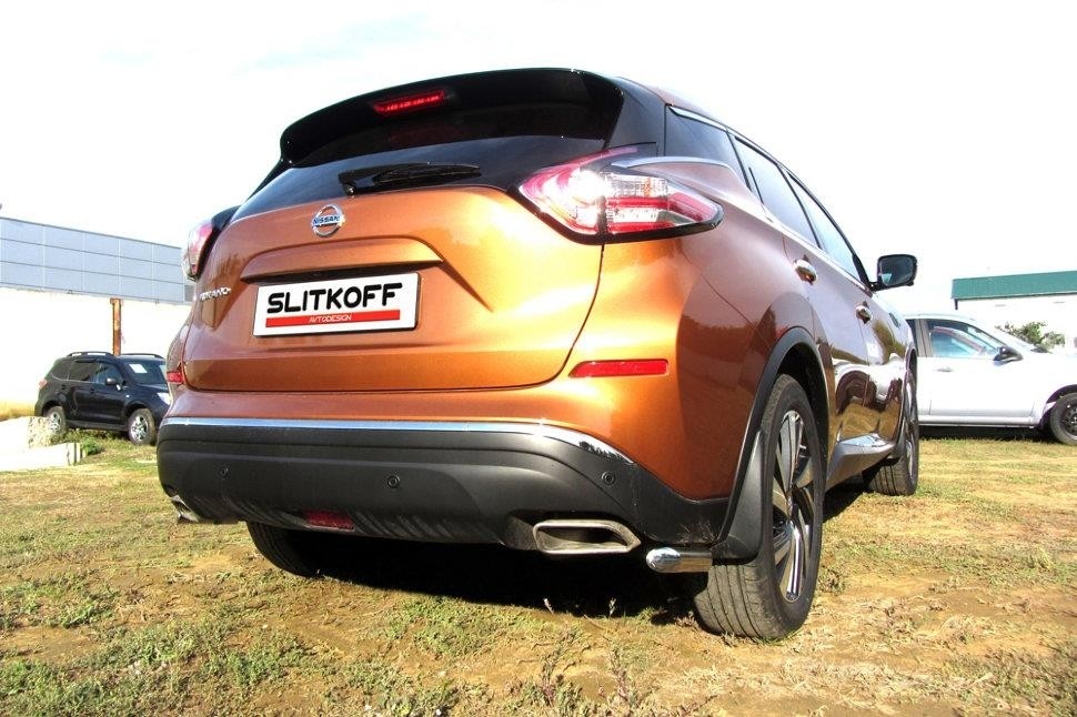 Slitkoff NIM16007 защита заднего бампера уголки d57 Nissan Murano (2016)