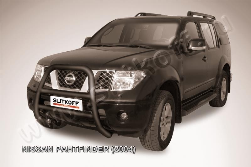 Slitkoff NIP002B кенгурятник d76 высокий черный Nissan Pathfinder R51