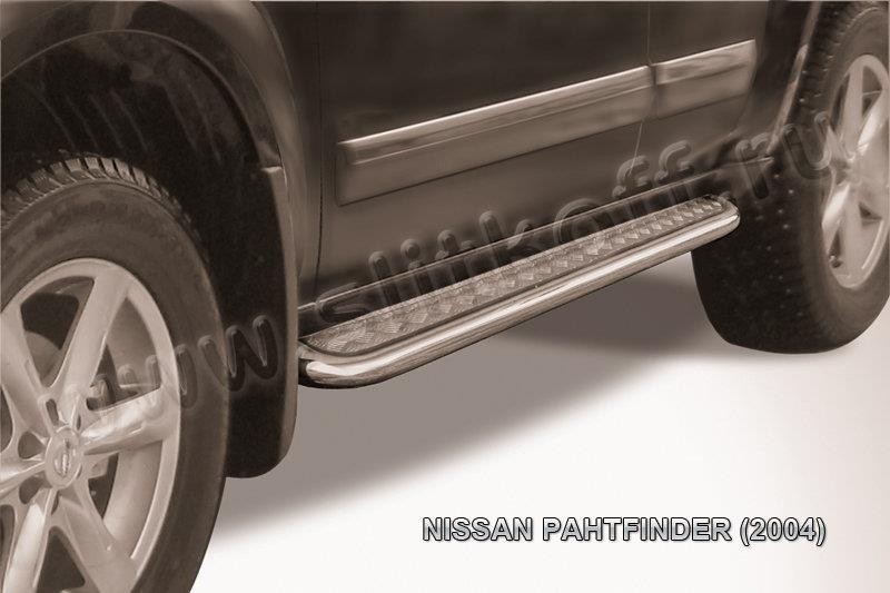 Slitkoff NIP009 защита порогов d57 с листом Nissan Pathfinder R51