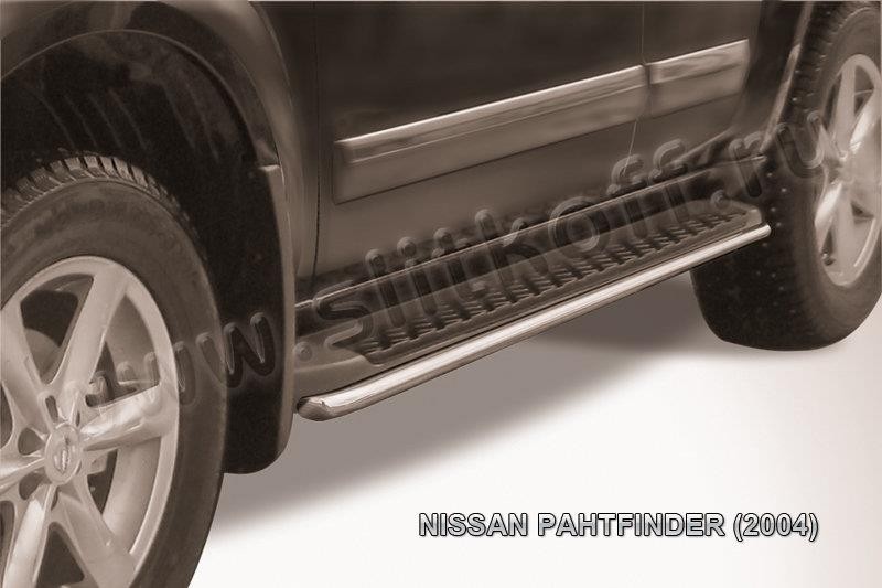Slitkoff NIP010 защита штатного порога d42 Nissan Pathfinder R51