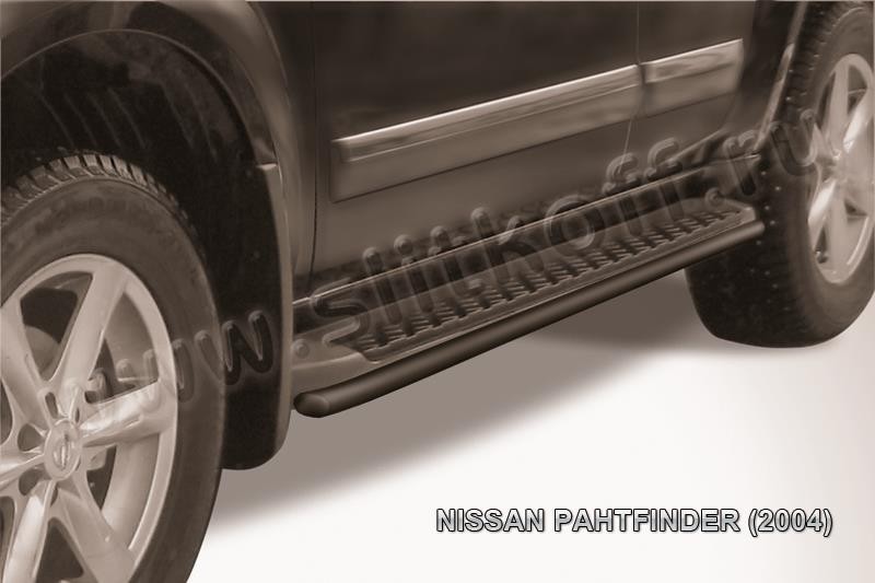 Slitkoff NIP010B защита штатного порога d42 черная Nissan Pathfinder R51