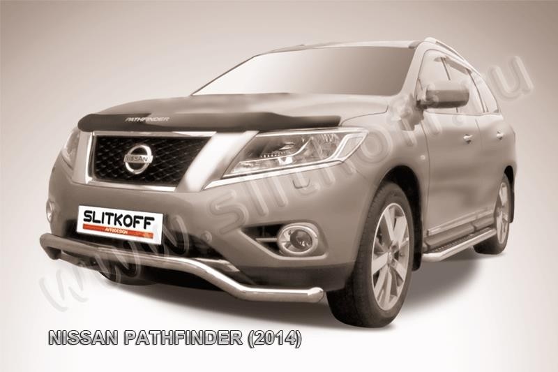 Slitkoff NIP14-002 защита переднего бампера d57 "волна" Nissan Pathfinder (2014)