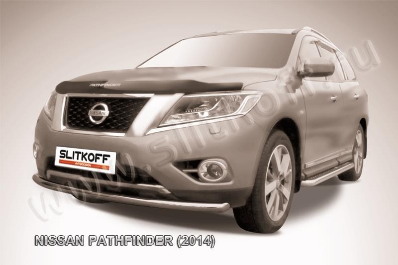 Slitkoff NIP14-007 защита переднего бампера d57 радиусная Nissan Pathfinder (2014)
