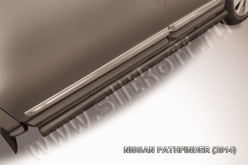 Slitkoff NIP14-009B защита порогов d76 труба черная Nissan Pathfinder (2014)