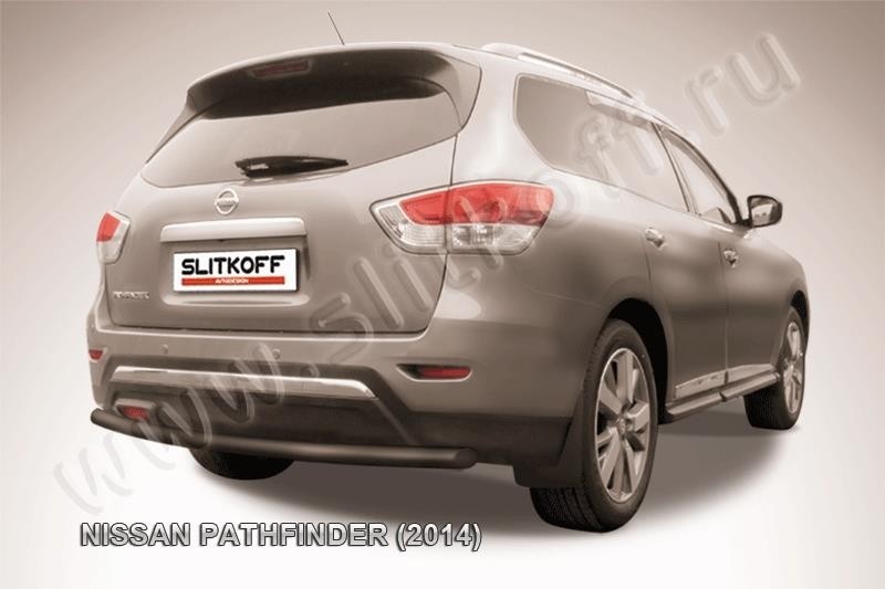 Slitkoff NIP14-013B защита заднего бампера d57 черная Nissan Pathfinder (2014)