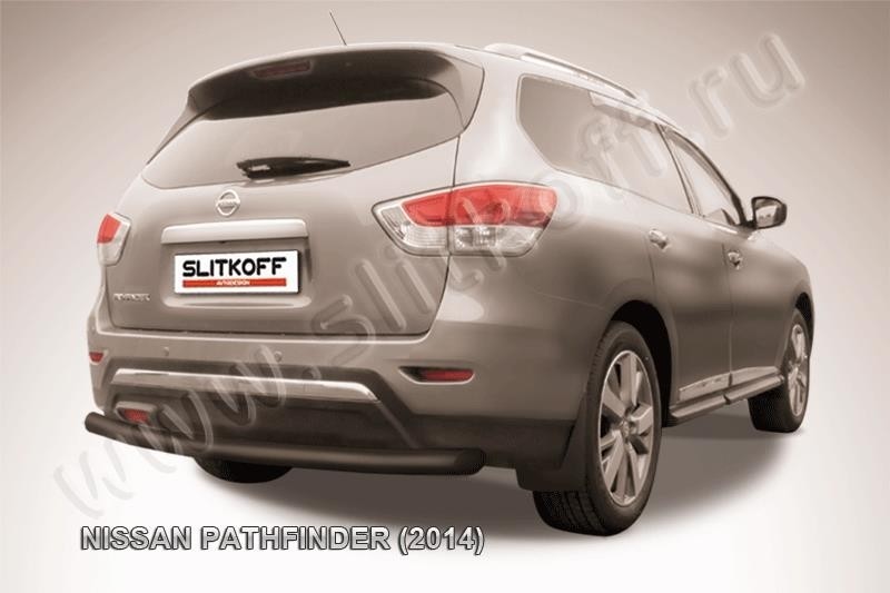 Slitkoff NIP14-014B защита заднего бампера d76 черная Nissan Pathfinder (2014)