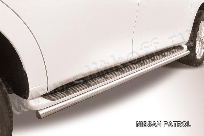 Slitkoff NIPAT012 защита штатного порога d57 Nissan Patrol
