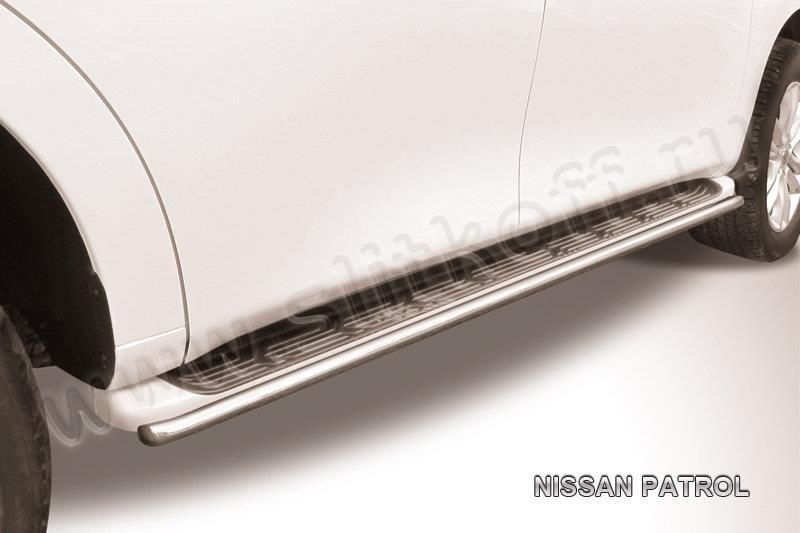 Slitkoff NIPAT013 защита штатного порога d42 Nissan Patrol