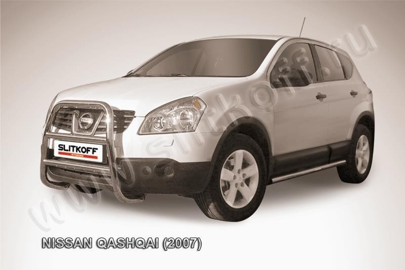 Slitkoff NIQ002 кенгурятник d57 высокий Nissan Qashqai (2007)