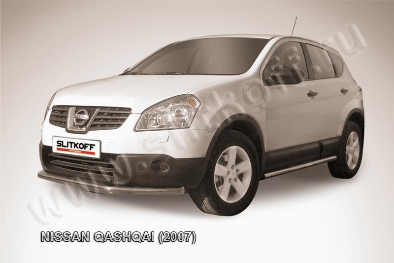 Slitkoff NIQ006 защита переднего бампера d57 длинная Nissan Qashqai (2007)