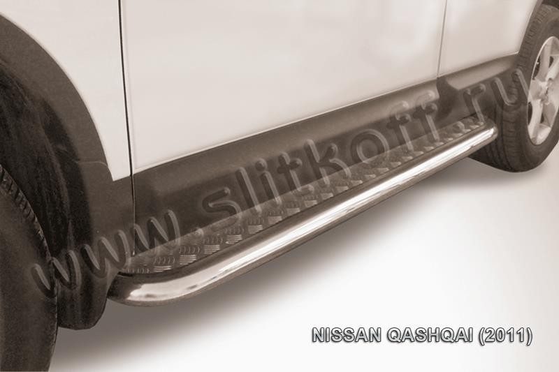 Slitkoff NIQ11-008 защита порогов d57 с листом Nissan Qashqai (2011)