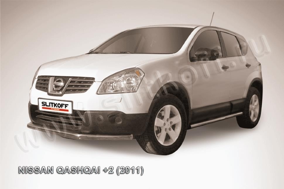 Slitkoff NIQ211-002 защита переднего бампера d57 длинная Nissan Qashqai +2 (2011)